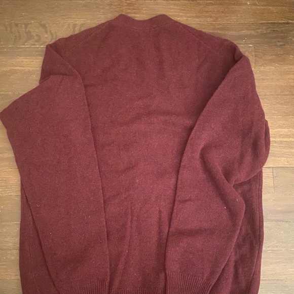 UNIQLO 100% WOOL BERRY CARDIGAN Sweater WARM ACADEMIA COZY GUC - Picture 5 of 8